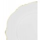 Prato 21cm para Sobremesa Royal Classic em New Bone China com Filado Ouro